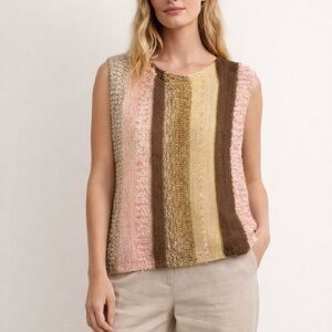 Anthropologie Multicolor Striped Sleeveless Sweater Vest NWT